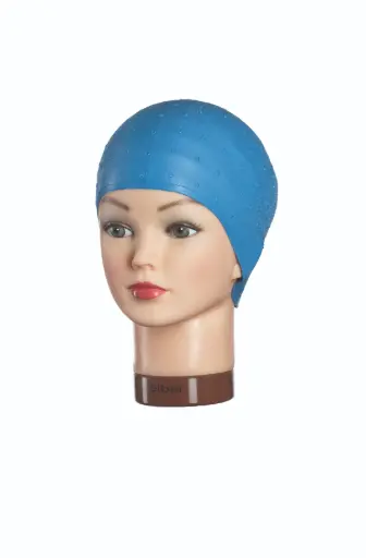 [Sibel] Bonnet à mèches bleu RUBBER